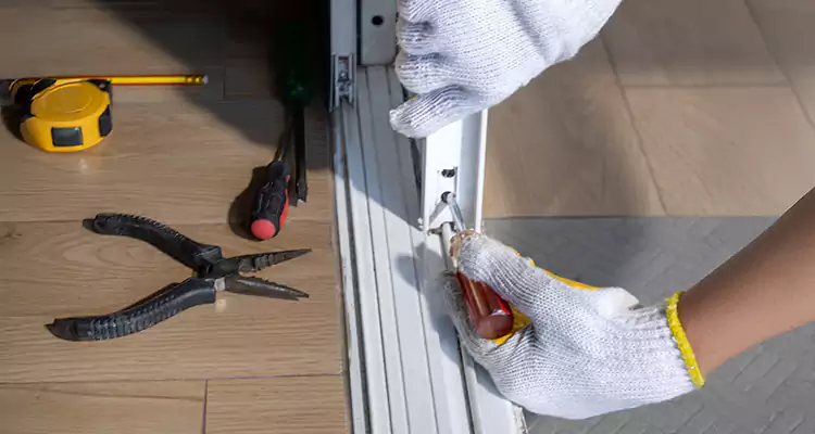 Backyard Sliding Door Track Repair in Lake Worth, FL
